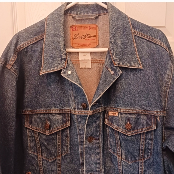 LEVI STRAUSS SIGNATURE Jean Jacket Mens Sz L - Picture 2 of 6